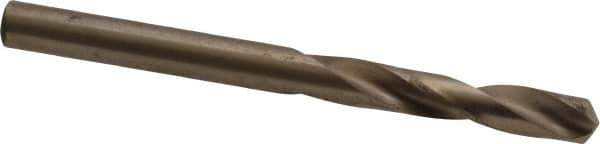 Cleveland - #14 135° Spiral Flute Cobalt Screw Machine Drill Bit - Oxide/Gold Finish, Right Hand Cut, 1-1/8" Flute Length, 2-3/16" OAL, Split Point, Straight Shank - USA Tool & Supply