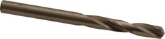 Cleveland - #14 135° Spiral Flute Cobalt Screw Machine Drill Bit - Oxide/Gold Finish, Right Hand Cut, 1-1/8" Flute Length, 2-3/16" OAL, Split Point, Straight Shank - USA Tool & Supply
