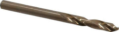 Cleveland - #16 135° Spiral Flute Cobalt Screw Machine Drill Bit - Oxide/Gold Finish, Right Hand Cut, 1-1/8" Flute Length, 2-3/16" OAL, Split Point, Straight Shank - USA Tool & Supply