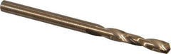 Cleveland - #27 135° Spiral Flute Cobalt Screw Machine Drill Bit - Oxide/Gold Finish, Right Hand Cut, 1" Flute Length, 2-1/16" OAL, Split Point, Straight Shank - USA Tool & Supply