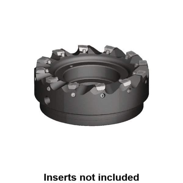 Kennametal - 9 Inserts, 80mm Cut Diam, 27mm Arbor Diam, 1mm Max Depth of Cut, Indexable Square-Shoulder Face Mill - 0/90° Lead Angle, 50mm High, MDHX 1004.. Insert Compatibility, Series Fix-Perfect - USA Tool & Supply