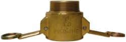 EVER-TITE Coupling Products - 2-1/2" Brass Cam & Groove Suction & Discharge Hose Female Coupler Male NPT Thread - Part B, 2-1/2" Thread, 250 Max psi - USA Tool & Supply