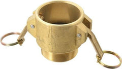 EVER-TITE Coupling Products - 2" Brass Cam & Groove Suction & Discharge Hose Female Coupler Male NPT Thread - Part B, 2" Thread, 350 Max psi - USA Tool & Supply