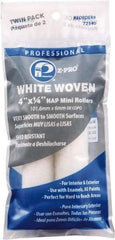Premier Paint Roller - 1/4" Nap, 4" Wide Paint Mini Roller Covers - Smooth Texture, Woven - USA Tool & Supply