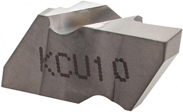 Kennametal - 2094NG Grade KCU10, 2.39mm Cutting Width Carbide Grooving Insert - 2.79mm Max Depth of Cut, Left Hand, 0.19mm Corner Radius, AlTiN Finish - USA Tool & Supply