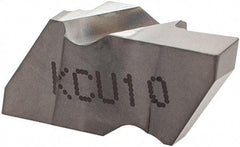 Kennametal - 2094NG Grade KCU10, 2.39mm Cutting Width Carbide Grooving Insert - 2.79mm Max Depth of Cut, Left Hand, 0.19mm Corner Radius, AlTiN Finish - USA Tool & Supply