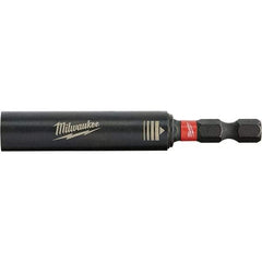 Milwaukee Tool - 1/4" Screwdriver Magnetic Drive Guide - 1/4" Drive, 3" OAL, 0.45" Socket Nose Diam - USA Tool & Supply