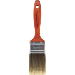 Wooster Brush - 2" Flat Nylon/Polyester Varnish Brush - 2-11/16" Bristle Length, 5-1/2" Wood Beavertail Handle - USA Tool & Supply
