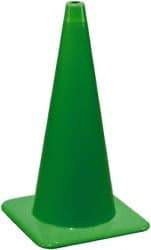 PRO-SAFE - 36" High, Lime Rigid Traffic Cone - 15" Base Width, 10 Lb, PVC - USA Tool & Supply