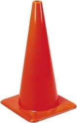 PRO-SAFE - 28" High, Orange Rigid Traffic Cone - 14" Base Width, 7 Lb, PVC - USA Tool & Supply