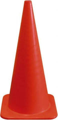 PRO-SAFE - 28" High, Orange Traffic Cone with Base - 13" Base Width, 5 Lb, PVC - USA Tool & Supply