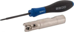 Seco - 5/8" Cut Diam, 0.354" Max Depth of Cut, 5/8" Shank Diam, 3.252" OAL, Indexable Square Shoulder End Mill - XO.X 10T3.. Inserts, Weldon Shank, 90° Lead Angle, Through Coolant, Series Turbo 10 - USA Tool & Supply