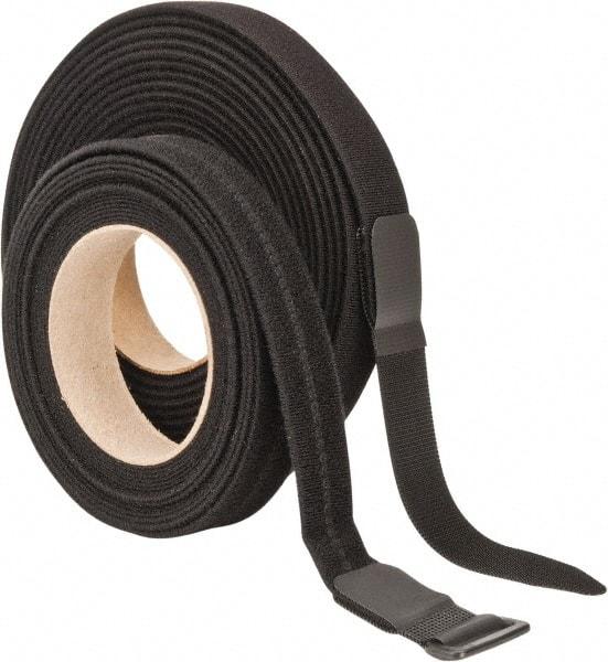 VELCRO Brand - 22 Piece 1" Wide x 5 Yd Long Self Fastening Tie/Strap Kit - Roll, Black - USA Tool & Supply