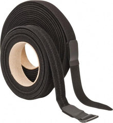 VELCRO Brand - 22 Piece 1" Wide x 5 Yd Long Self Fastening Tie/Strap Kit - Roll, Black - USA Tool & Supply