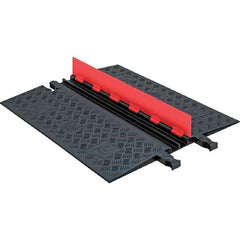 Checkers - On Floor Cable Covers Cover Material: Polyurethane Number of Channels: 2 - USA Tool & Supply