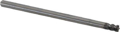 OSG - 1/8", 4 Flute, Single End, Solid Carbide, 0.01" Corner Radius End Mill - 2-1/4" OAL, 45° Helix, 1/8" LOC, 1/2" Extended Reach - USA Tool & Supply