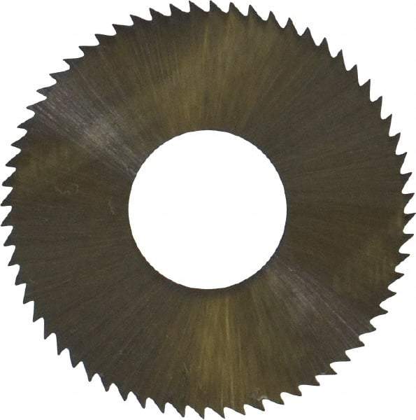 Controx - 1" Diam x 0.014" Blade Thickness x 3/8" Arbor Hole Diam, 64 Tooth Slitting and Slotting Saw - Arbor Connection, Right Hand, Uncoated, High Speed Steel, Concave Ground - USA Tool & Supply