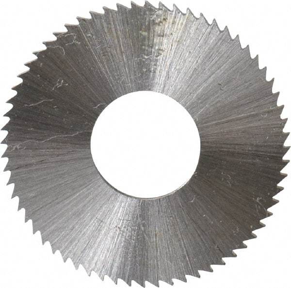 Controx - 1" Diam x 0.04" Blade Thickness x 3/8" Arbor Hole Diam, 64 Tooth Slitting and Slotting Saw - Arbor Connection, Right Hand, Uncoated, Cobalt, Concave Ground, Contains Keyway - USA Tool & Supply