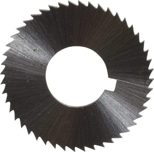 Controx - 1-1/4" Diam x 0.0469" Blade Thickness x 1/2" Arbor Hole Diam, 48 Tooth Slitting and Slotting Saw - Arbor Connection, Right Hand, Uncoated, Cobalt, Concave Ground, Contains Keyway - USA Tool & Supply