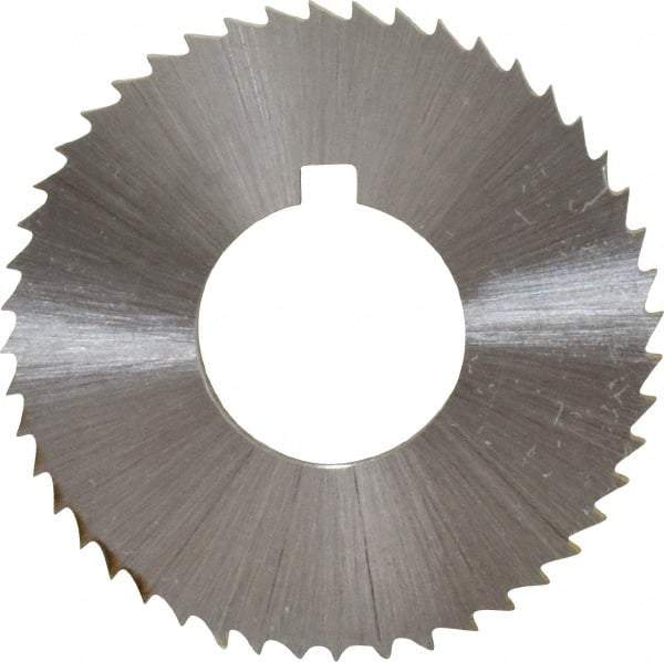 Controx - 1-1/4" Diam x 0.0938" Blade Thickness x 1/2" Arbor Hole Diam, 48 Tooth Slitting and Slotting Saw - Arbor Connection, Right Hand, Uncoated, Cobalt, Concave Ground, Contains Keyway - USA Tool & Supply