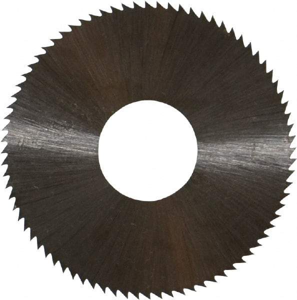 Controx - 1-1/2" Diam x 0.014" Blade Thickness x 1/2" Arbor Hole Diam, 80 Tooth Slitting and Slotting Saw - Arbor Connection, Right Hand, Uncoated, High Speed Steel, Concave Ground - USA Tool & Supply