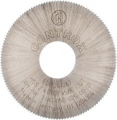 Controx - 2" Diam x 0.01" Blade Thickness x 5/8" Arbor Hole Diam, 132 Tooth Slitting and Slotting Saw - Arbor Connection, Right Hand, Uncoated, High Speed Steel, Concave Ground - USA Tool & Supply