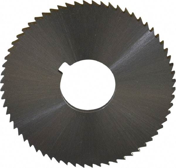 Controx - 2" Diam x 0.0938" Blade Thickness x 5/8" Arbor Hole Diam, 64 Tooth Slitting and Slotting Saw - Arbor Connection, Right Hand, Uncoated, Cobalt, Concave Ground, Contains Keyway - USA Tool & Supply