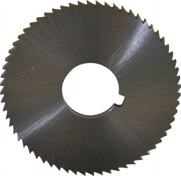 Controx - 2" Diam x 1/8" Blade Thickness x 5/8" Arbor Hole Diam, 64 Tooth Slitting and Slotting Saw - Arbor Connection, Right Hand, Uncoated, Cobalt, Concave Ground, Contains Keyway - USA Tool & Supply