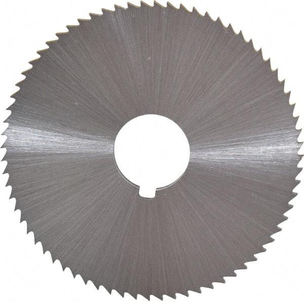 Controx - 2-1/2" Diam x 0.0938" Blade Thickness x 5/8" Arbor Hole Diam, 72 Tooth Slitting and Slotting Saw - Arbor Connection, Right Hand, Uncoated, Cobalt, Concave Ground, Contains Keyway - USA Tool & Supply