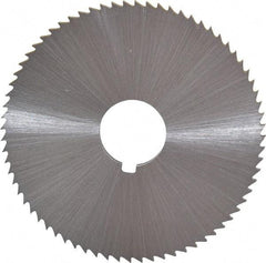 Controx - 2-1/2" Diam x 0.0938" Blade Thickness x 5/8" Arbor Hole Diam, 72 Tooth Slitting and Slotting Saw - Arbor Connection, Right Hand, Uncoated, Cobalt, Concave Ground, Contains Keyway - USA Tool & Supply