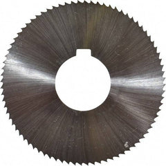 Controx - 3" Diam x 1/16" Blade Thickness x 1" Arbor Hole Diam, 80 Tooth Slitting and Slotting Saw - Arbor Connection, Right Hand, Uncoated, Cobalt, Concave Ground, Contains Keyway - USA Tool & Supply