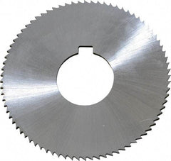 Controx - 3" Diam x 0.0938" Blade Thickness x 1" Arbor Hole Diam, 80 Tooth Slitting and Slotting Saw - Arbor Connection, Right Hand, Uncoated, Cobalt, Concave Ground, Contains Keyway - USA Tool & Supply