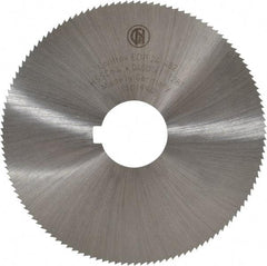 Controx - 4" Diam x 0.04" Blade Thickness x 1" Arbor Hole Diam, 128 Tooth Slitting and Slotting Saw - Arbor Connection, Right Hand, Uncoated, Cobalt, Concave Ground, Contains Keyway - USA Tool & Supply