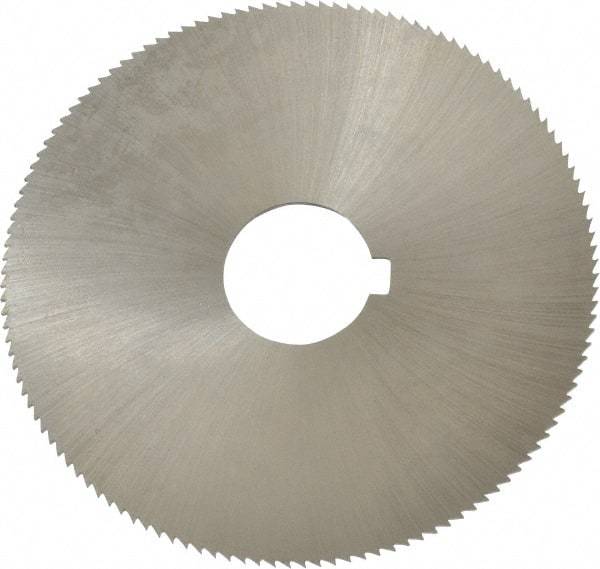 Controx - 4" Diam x 1/16" Blade Thickness x 1" Arbor Hole Diam, 128 Tooth Slitting and Slotting Saw - Arbor Connection, Right Hand, Uncoated, Cobalt, Concave Ground, Contains Keyway - USA Tool & Supply