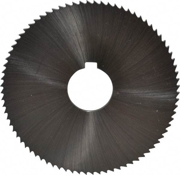 Controx - 4" Diam x 1/8" Blade Thickness x 1" Arbor Hole Diam, 80 Tooth Slitting and Slotting Saw - Arbor Connection, Right Hand, Uncoated, Cobalt, Concave Ground, Contains Keyway - USA Tool & Supply