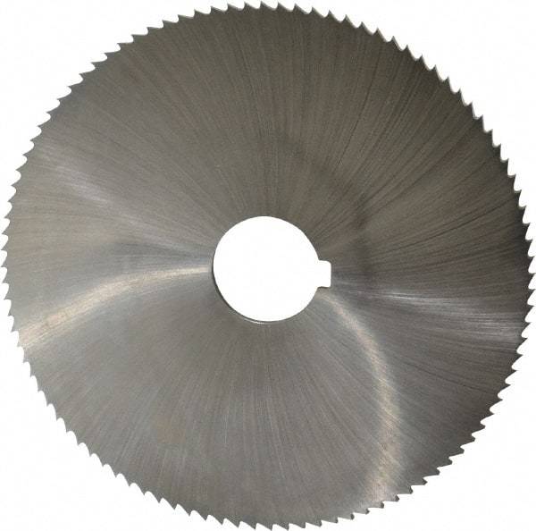 Controx - 5" Diam x 1/8" Blade Thickness x 1" Arbor Hole Diam, 100 Tooth Slitting and Slotting Saw - Arbor Connection, Right Hand, Uncoated, Cobalt, Concave Ground, Contains Keyway - USA Tool & Supply