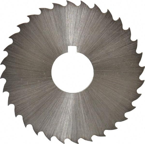 Controx - 1-3/4" Diam x 1/16" Blade Thickness x 1/2" Arbor Hole Diam, 32 Tooth Slitting and Slotting Saw - Arbor Connection, Right Hand, Uncoated, Cobalt, 15° Rake, Concave Ground, Contains Keyway - USA Tool & Supply