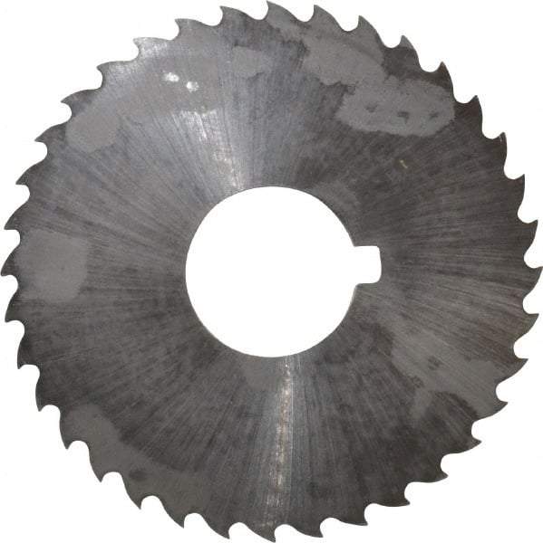 Controx - 2" Diam x 0.0469" Blade Thickness x 5/8" Arbor Hole Diam, 36 Tooth Slitting and Slotting Saw - Arbor Connection, Right Hand, Uncoated, Cobalt, 15° Rake, Concave Ground, Contains Keyway - USA Tool & Supply