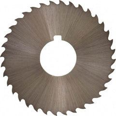 Controx - 2" Diam x 1/16" Blade Thickness x 5/8" Arbor Hole Diam, 36 Tooth Slitting and Slotting Saw - Arbor Connection, Right Hand, Uncoated, Cobalt, 15° Rake, Concave Ground, Contains Keyway - USA Tool & Supply