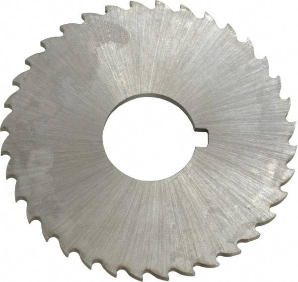 Controx - 2" Diam x 0.0781" Blade Thickness x 5/8" Arbor Hole Diam, 36 Tooth Slitting and Slotting Saw - Arbor Connection, Right Hand, Uncoated, Cobalt, 15° Rake, Concave Ground, Contains Keyway - USA Tool & Supply