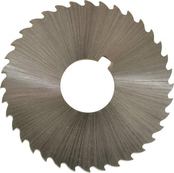 Controx - 2" Diam x 0.0938" Blade Thickness x 5/8" Arbor Hole Diam, 36 Tooth Slitting and Slotting Saw - Arbor Connection, Right Hand, Uncoated, Cobalt, 15° Rake, Concave Ground, Contains Keyway - USA Tool & Supply