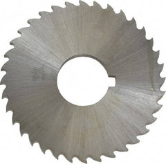 Controx - 2" Diam x 1/8" Blade Thickness x 5/8" Arbor Hole Diam, 36 Tooth Slitting and Slotting Saw - Arbor Connection, Right Hand, Uncoated, Cobalt, 15° Rake, Concave Ground, Contains Keyway - USA Tool & Supply