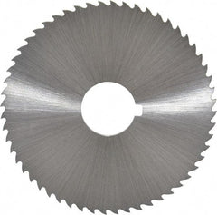 Controx - 2-1/2" Diam x 0.04" Blade Thickness x 5/8" Arbor Hole Diam, 56 Tooth Slitting and Slotting Saw - Arbor Connection, Right Hand, Uncoated, Cobalt, 15° Rake, Concave Ground, Contains Keyway - USA Tool & Supply