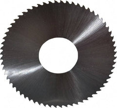 Controx - 3" Diam x 0.025" Blade Thickness x 1" Arbor Hole Diam, 64 Tooth Slitting & Slotting Saw - Arbor Connection, Right Hand, Uncoated, M2 High Speed Steel, 15° Rake, Concave Ground - USA Tool & Supply