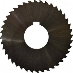 Controx - 3" Diam x 0.0781" Blade Thickness x 1" Arbor Hole Diam, 40 Tooth Slitting and Slotting Saw - Arbor Connection, Right Hand, Uncoated, Cobalt, 15° Rake, Concave Ground, Contains Keyway - USA Tool & Supply