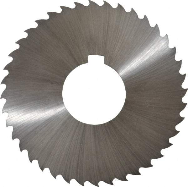 Controx - 3" Diam x 0.0938" Blade Thickness x 1" Arbor Hole Diam, 40 Tooth Slitting and Slotting Saw - Arbor Connection, Right Hand, Uncoated, Cobalt, 15° Rake, Concave Ground, Contains Keyway - USA Tool & Supply