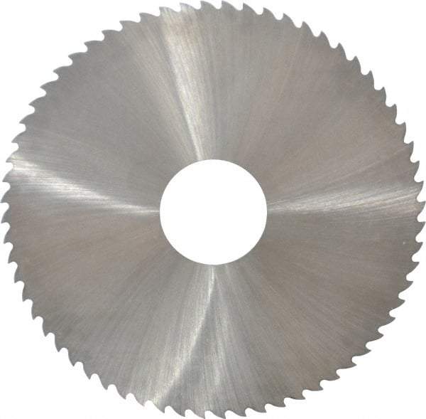 Controx - 4" Diam x 0.025" Blade Thickness x 1" Arbor Hole Diam, 64 Tooth Slitting and Slotting Saw - Arbor Connection, Right Hand, Uncoated, Cobalt, 15° Rake, Concave Ground - USA Tool & Supply