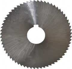 Controx - 4" Diam x 0.04" Blade Thickness x 1" Arbor Hole Diam, 64 Tooth Slitting and Slotting Saw - Arbor Connection, Right Hand, Uncoated, Cobalt, 15° Rake, Concave Ground, Contains Keyway - USA Tool & Supply