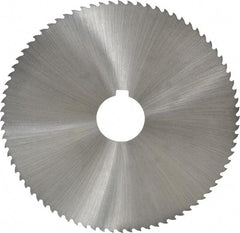 Controx - 5" Diam x 0.0469" Blade Thickness x 1" Arbor Hole Diam, 80 Tooth Slitting and Slotting Saw - Arbor Connection, Right Hand, Uncoated, Cobalt, 15° Rake, Concave Ground, Contains Keyway - USA Tool & Supply