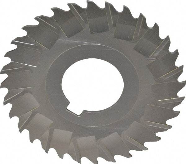 Controx - 3" Blade Diam x 1/16" Blade Thickness, 1" Hole, 32 Teeth, Cobalt Side Chip Saw - Staggered Tooth, Arbor Connection, Right Hand Cut, Uncoated, with Keyway - USA Tool & Supply